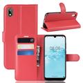 Funda con Cierre Magnético para Huawei Y5 (2019) - Estilo Cartera - Rojo