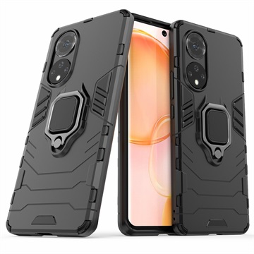 Samsung Galaxy A70 Hybrid Case with Ring Holder - Black