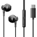 Joyroom EC07 Auriculares semi-aurales de metal USB-C con micrófono - Negro