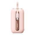 Joyroom JR-L012 Colorido Banco de Energía 10000mAh - USB-C y Cable Lightning, 22.5W - Rosa