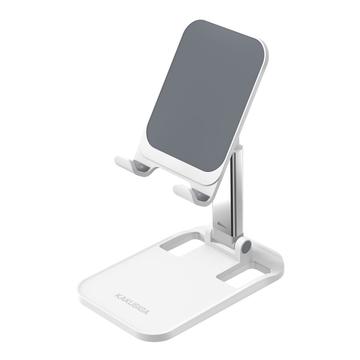 KAKUSIGA KSC-575 Soporte para teléfono de escritorio Soporte plegable ajustable para teléfono para ver, transmisión en vivo - Blanco