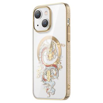 Carcasa Kingxbar Myth Series para iPhone 14 Plus - Dragón dorado