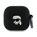 Carcasa de Silicona Karl Lagerfeld Karl Head 3D para AirPods 4 - Negro