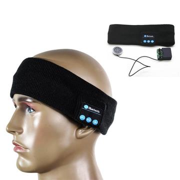 Diadema Bluetooth de punto para hacer deporte, llamadas con manos libres - Negro