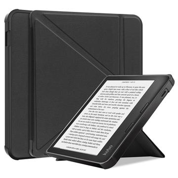 Funda tipo libro con soporte Origami para Kobo Libra 2 - Negro