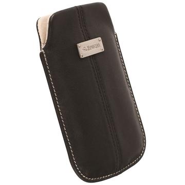 Krusell Luna Bolsa universal de cuero - 125x69x14mm - Negro