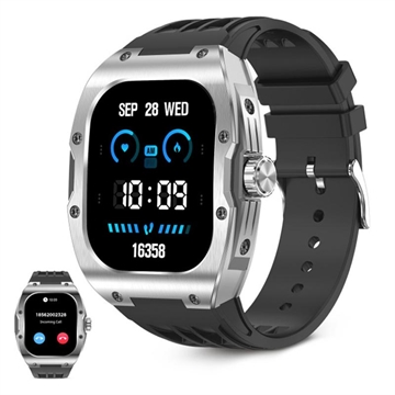 Ksix Hero Smartwatch con pantalla AMOLED, modos Deporte y Salud - IP68 - Negro