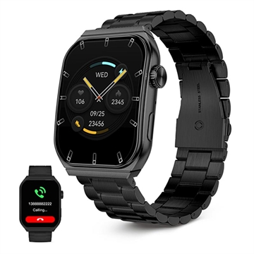 Ksix Olympo AMOLED Smartwatch - Acero inoxidable y correa de silicona - Negro