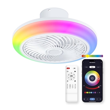 Ventilador de techo Ksix Siroco con luz RGB y altavoz