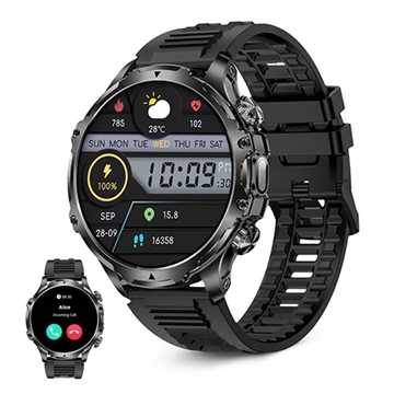 Ksix Venture Smartwatch impermeable con modos de deporte y salud - IP68 - Negro