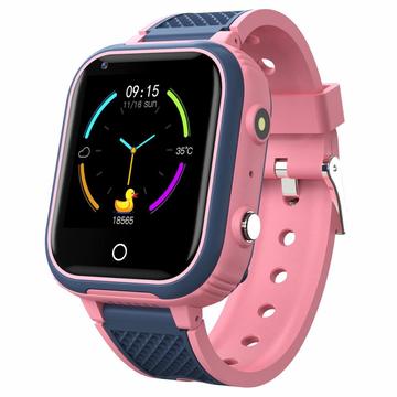 LT21 1.4-inch IPS Touch Screen Kids Smart Watch Step Counter Sports Watch Brazalete impermeable con cámara Reloj despertador Localización - Rosa