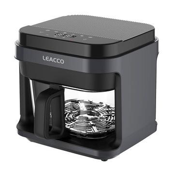 Leacco AF018 360 Freidora de Aire Todo Cristal - 1200W, 5.5l - Negra