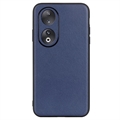 Honor 90 Leather Coated TPU Case - BlackBlue