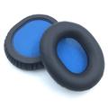 Almohadillas de espuma con memoria de cuero para auriculares Sennheiser HD8 DJ / HD6 MIX - Almohadillas de repuesto - Negro / Azul