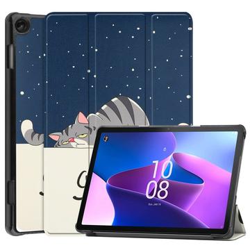 Funda Inteligente de Tres Pliegues para Lenovo Tab M10 Gen 3 - Gato