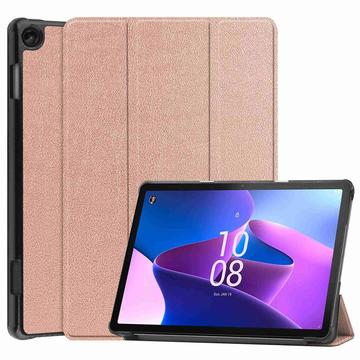 Funda Inteligente de Tres Pliegues para Lenovo Tab M10 Gen 3 - Rosa Dorado