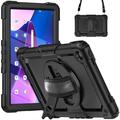 Funda con Correa de Mano Heavy Duty 360 para Lenovo Tab M10 Plus Gen 3 - Negro