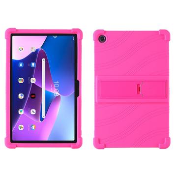 Funda de silicona con soporte para Lenovo Tab M10 Plus Gen 3 - Hot Pink