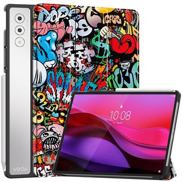 Funda Inteligente de Tres Pliegues para Lenovo Yoga Tab Plus - Pintada