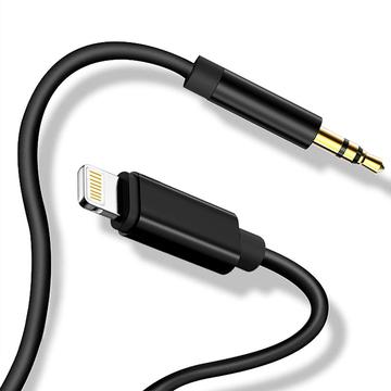 Cable de audio Lightning a 3.5mm para iPhone, iPad - 1m - Negro