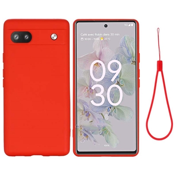 Funda de Silicona Liquid para Google Pixel 6a - Rojo