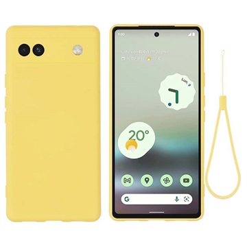 Funda de Silicona Liquid para Google Pixel 6a - Amarillo