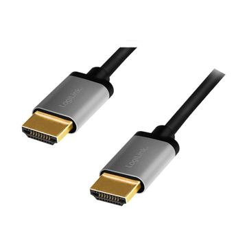 LogiLink CHA0101 Cable HDMI 2.0 de alta velocidad con Ethernet - 2 m - Negro / Gris