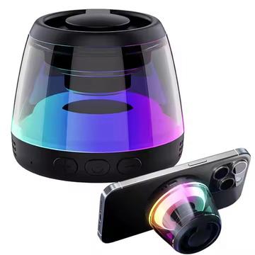 M2 Mini Altavoz Bluetooth Magnético con Luz RGB - Negro