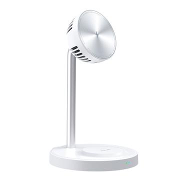 MCDODO CH-215 MDD Serie de Enfriamiento 15W Carga Inalámbrica 2 en 1 Cargador Inalámbrico Magnético Soporte de Sobremesa Disipación de Calor Radiador Soporte para Teléfono - Blanco