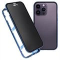 Carcasa Magnética con Cristal Templado de Privacidad para iPhone 15 Pro - Azul