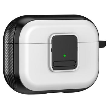 Funda magnética para Apple AirPods Pro , Diseño de hebilla Bluetooth Auricular TPU Cubierta con mosquetón