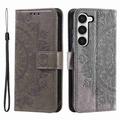 Funda Mandala Series para Samsung Galaxy S23 5G - Estilo Cartera - Gris