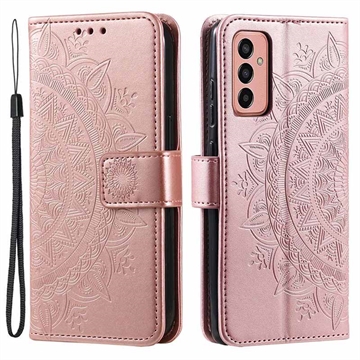 Funda Mandala Series para Samsung Galaxy A14 - Estilo Cartera - Rosa Dorado