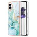 Funda TPU Marble Pattern Electrochapada IMD para Nothing Phone (1)