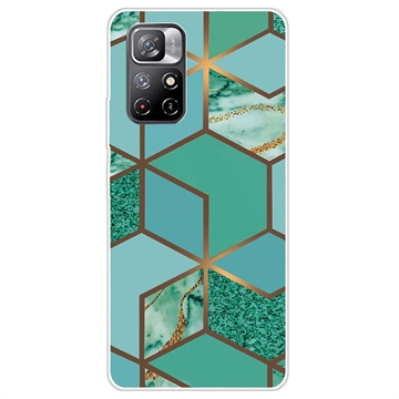 Funda TPU Marble Pattern IMD para Xiaomi Redmi Note 11 Pro/Note 11 Pro 5G - Verde