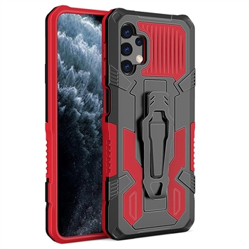 Carcasa Híbrida MechWarrior Project para Samsung Galaxy A32 (4G) - Rojo / Negro