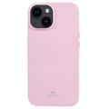 Carcasa de TPU Mercury Goospery Glitter para iPhone 15 - Rosa