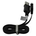 Cable de Datos Plano MicroUSB - Negro - 0,95m