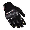 Guantes de moto con pantalla táctil y protector de nudillos - Negro