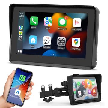 CarPlay / Android Auto inalámbrico para moto con soporte para bicicleta - 5"