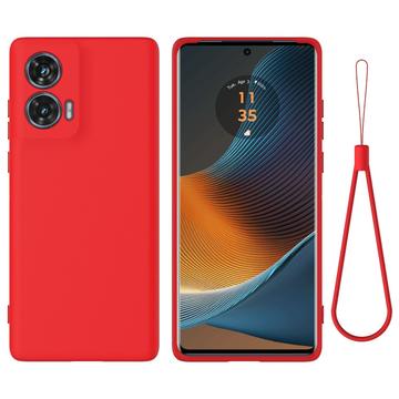 Funda de Silicona Líquida para Motorola Edge 50 Fusion - Rojo