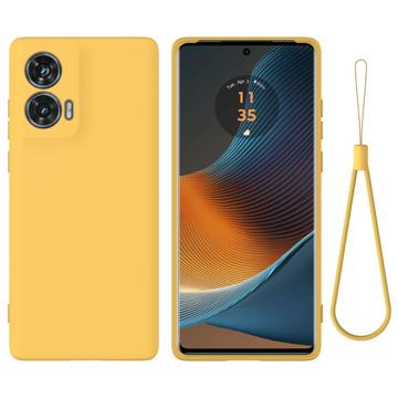 Funda de Silicona Líquida para Motorola Edge 50 Fusion - Amarillo