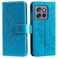 Funda Mandala Series para Motorola Edge 50 Neo - Estilo Cartera - Azul