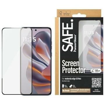 Protector de pantalla de vidrio templado PanzerGlass Safe Ultra-Wide Fit Motorola Edge 50 Neo - 9H - Borde negro