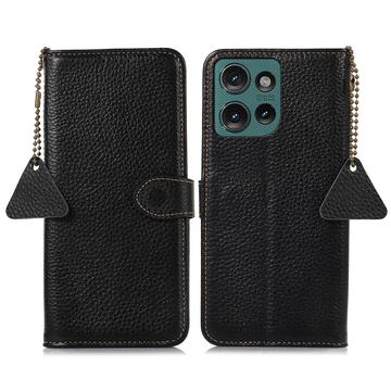 Funda con RFID para Motorola Edge 50 Neo - Estilo Cartera - Negro