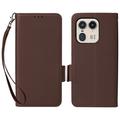 Funda de cartera con cierre magnético para Motorola Edge 50 Ultra/Moto X50 Ultra - Marrón