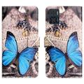 Funda Style para Motorola Moto E14 - Estilo Cartera - Mariposa Azul