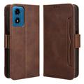 Funda Estilo Cartera Cardholder Serie para Motorola Moto G24 Power/G04/E14 - Marrón