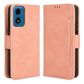 Funda Estilo Cartera Cardholder Serie para Motorola Moto G24 Power/G04/E14 - Rosa