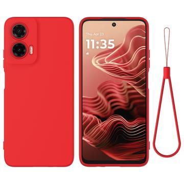 Funda de Silicona Líquida para Motorola Moto G35 - Rojo